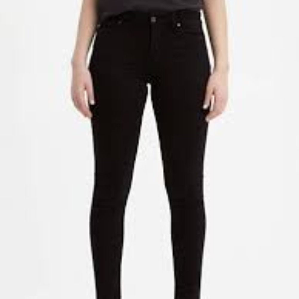Levi's Women's 711 Skinny Black Denim Jeans 27